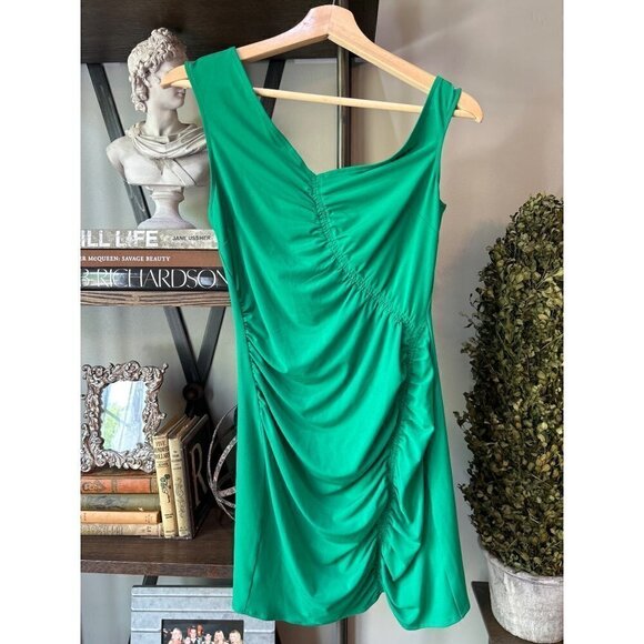 SELF-PORTRAIT Ruched Minidress Green Size 4 - Picture 6 of 10
